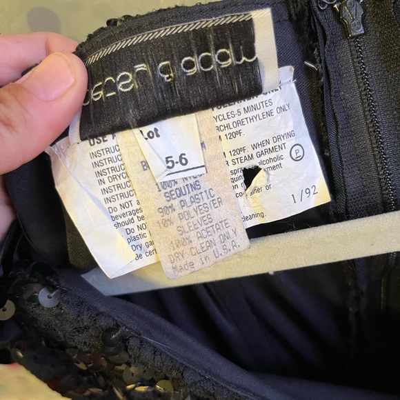 VINTAGE 80S SEQUIN MINI DRESS - Picture 6 of 9